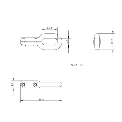 Allen Brothers 52mm x 21mm Nylon S/Slide Hank