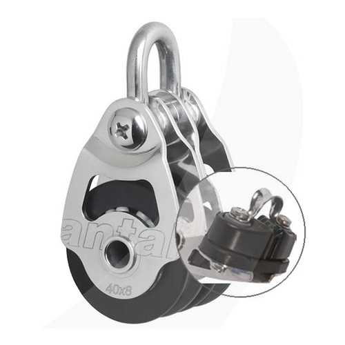 Antal 40mm Double Shackle Block w/ Cleat