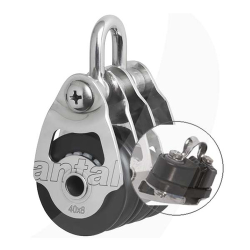 Antal 40mm Triple Shackle Block w/ Cleat