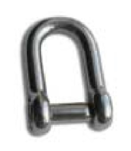 Sea Sure S/S 10mm "D" Shackle - c/sunk slottd pin