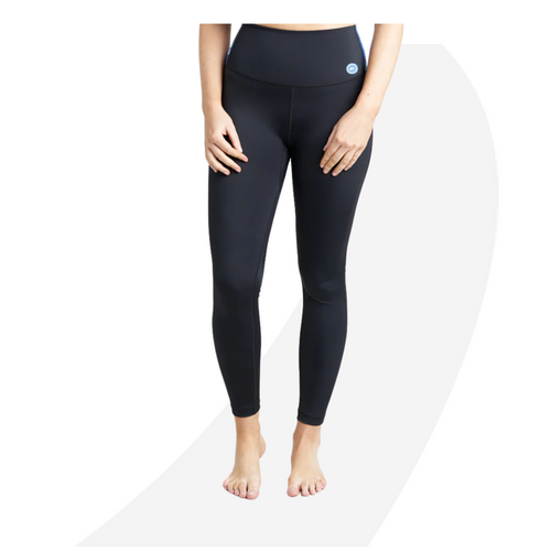 Rooster Womens UV Sports Leggings Black, Sea Grass, Azure