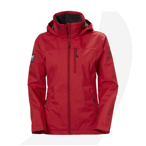 Helly Hansen Womens Crew Hooded Jacket, Red