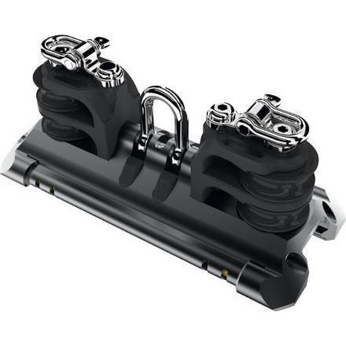 Lewmar Size 2 TB Mainsheet Car with Shackle with Pair of Double Sheaves and Becket