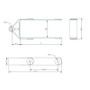 Allen Brothers 8mm X 38mm Stainless Steel Rudder Gudgeon 92mm
