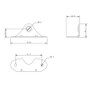 Allen Brothers 8mm Pin Hole Stainless Steel Transom Gudgeon
