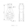 Allen Brothers 16MM Plain Block Single Cheek
 Allen Brothers 16MM Plain Block Single Cheek
