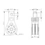 Allen Brothers 25MM Mini High Tension Block Double Fixed