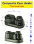 91025.54 - Composite Cam Cleat 91025 with Top Plastic Fairlead