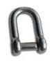 Sea Sure S/S 10mm "D" Shackle - c/sunk slottd pin