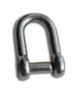 Sea Sure S/S 8mm "D" shackle - c/sunk slotd pin