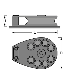 Antal Stainless Steel 90mm Blocks