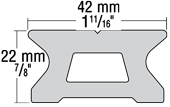 Harken Mini-Maxi Track pin stop holes