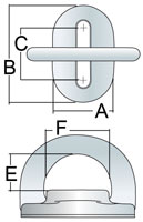 Harken Deck Hardware Harken Folding Padeyes