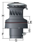 Harken 900UPWC Performa Plain-Top Winch