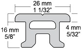 Harken 26mm Switch Mast Track