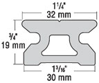 Harken Retrofit 4 inch Hole Spacing Track