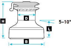 Lewmar Ocean Self Tailing Sailboat Winch