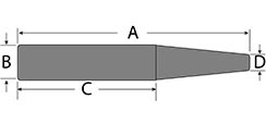 Tylaska Marine Knurled Fids DImensions