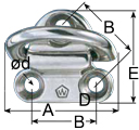 Wichard Folding Padeye Titanium