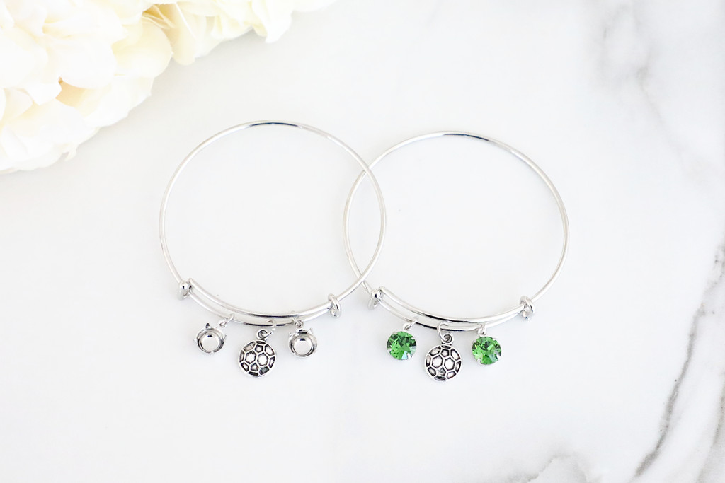 8.5mm | Soccer Charm Bangle Bracelet | One Piece