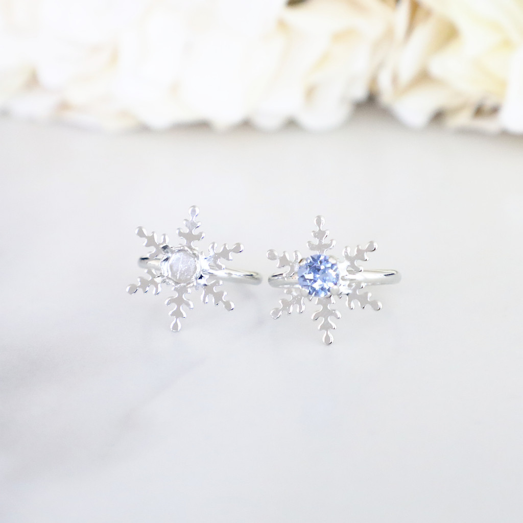 6mm | Snowflake Classic Band Adjustable Ring | One Piece