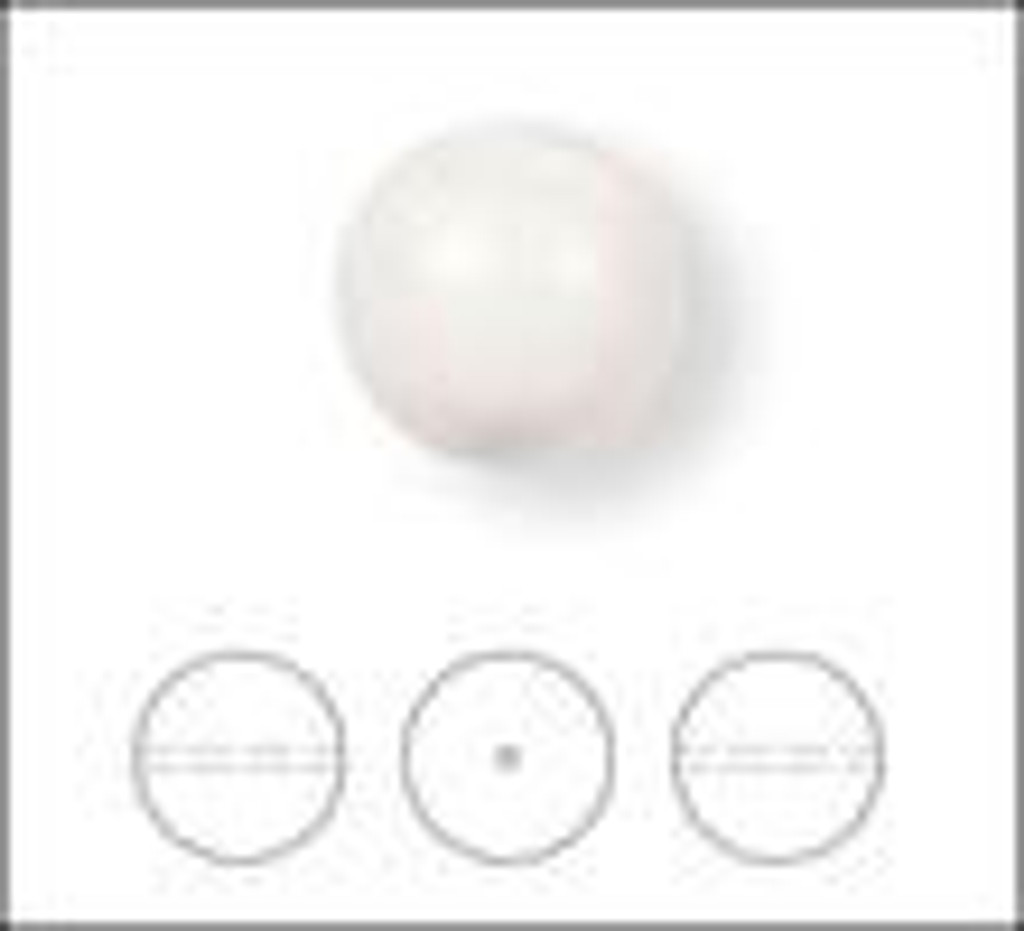 10mm | Crystal Pearl Bead | Swarovski Article 5810 | Crystal Creamrose Light Pearl | 100 Pieces