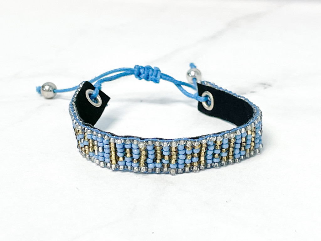 Blue Beaded Bracelet