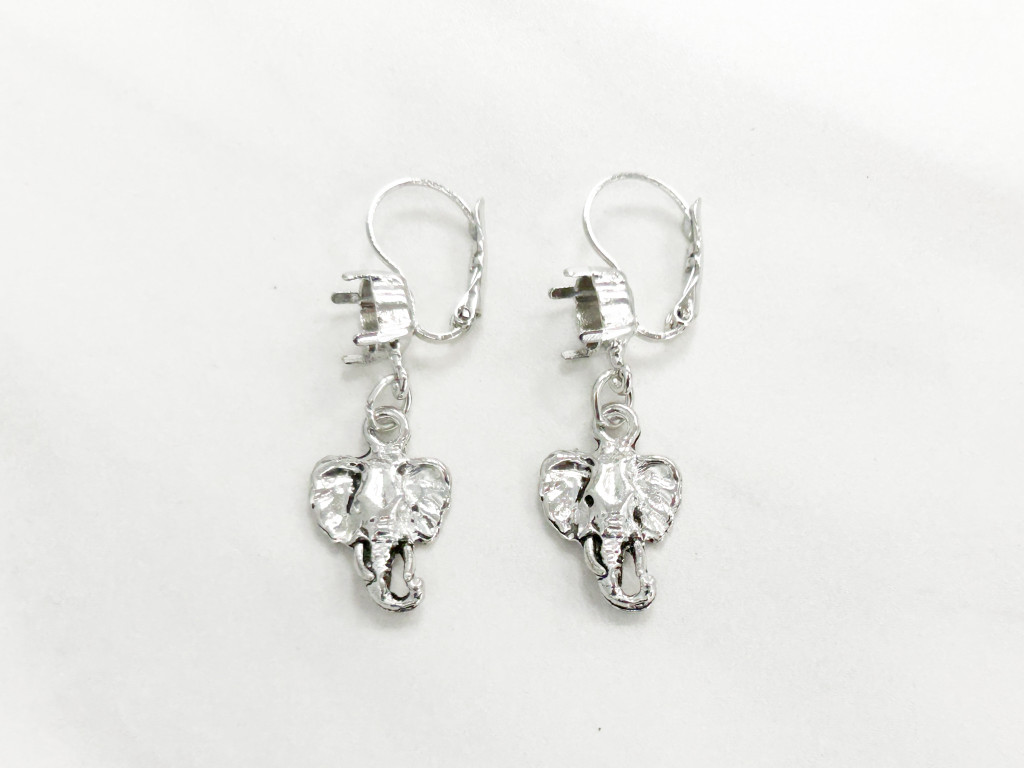 Elephant charm earrings