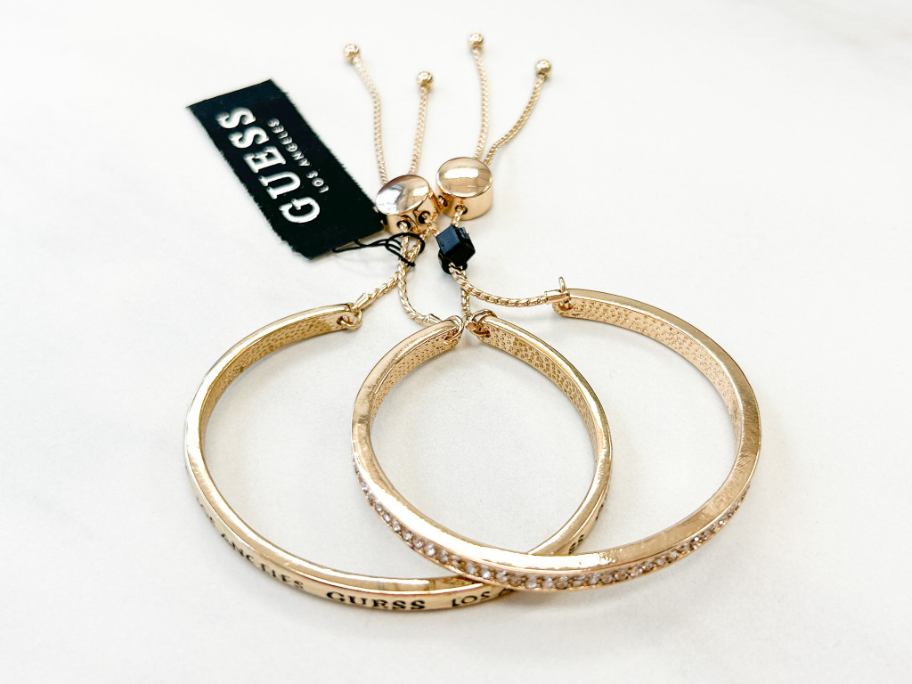 GUESS Gold Crystal Slider Bracelets view 2