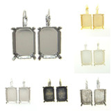 18mm x 13mm Octagon Earrings different finishes