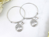 Large Tree Of Life Charm Bangle Bracelet