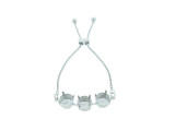Three Setting Adjustable Slider Bracelet, view 3
