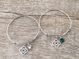 Celtic Knot Charm Bangle Bracelet, view 2