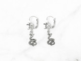 8.5mm | One Setting Drop & Snake Charm Earrings | One Pair