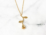 Upsidedown Rose Necklace