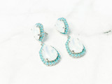 Turquoise White Opal Earrings