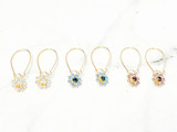 Floral Wire Earrings | 3 Pairs | Gold or Rhodium, view 2