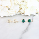 8.5mm | Classic Stud Earring with Bottom Loop, view 1