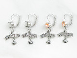One Setting Drop & Halloween Name Charm Earrings