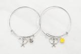 8.5mm | Pickleball Charm Bangle Bracelet