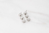 8.5mm | Three Setting Stud Earrings