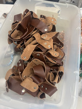 Closeout Lot Brown Leather Bracelets 60pcs High Quality-  The Vault