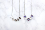 14mm x 10mm Oval | Five Setting Necklace 
Empty and with Crystals Picture 1