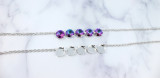 16mm Round | Five Setting Necklace | One Piece - With Crystals example and Empty side by side