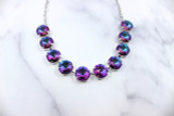 16mm Round | Ten Setting Necklace | One Piece - with crystals example close up