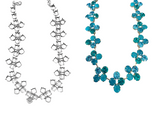 8.5mm | Full 60 Setting Clover Necklace | One Piece - with  crystals example and empty base side by side