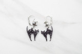 8.5mm | Cat w/ Sparkles Acrylic Earrings