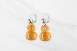 8.5mm | Pumpkin w/ Sparkles Acrylic Earrings