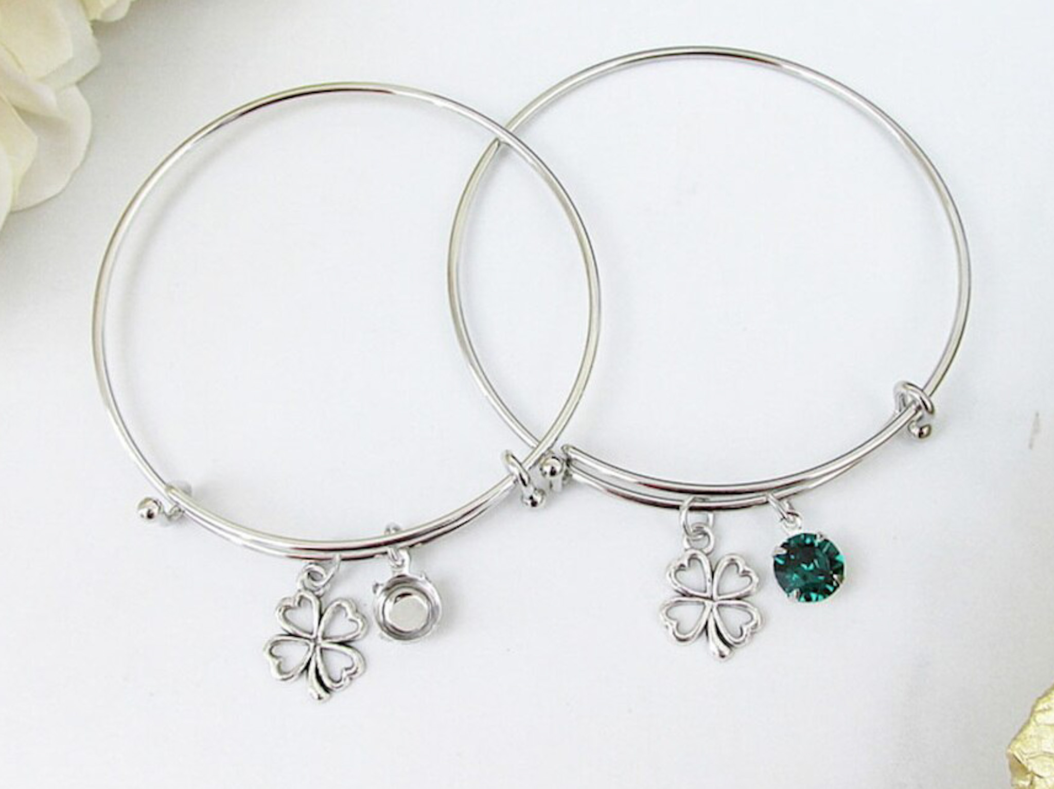 Four Leaf Clover Charm Bracelet