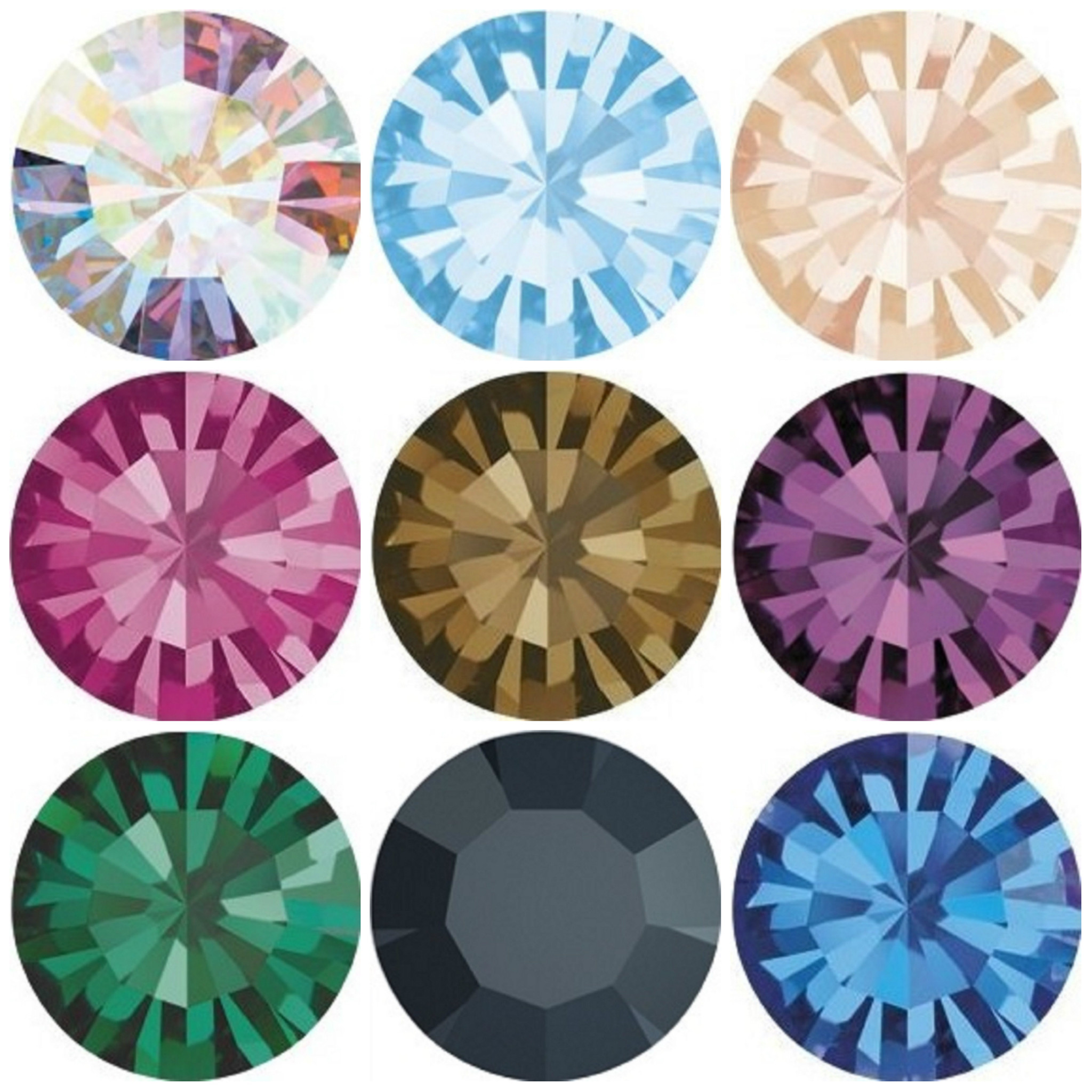 Crystal-Preciosa Flatback Rhinestones (Choose Size)